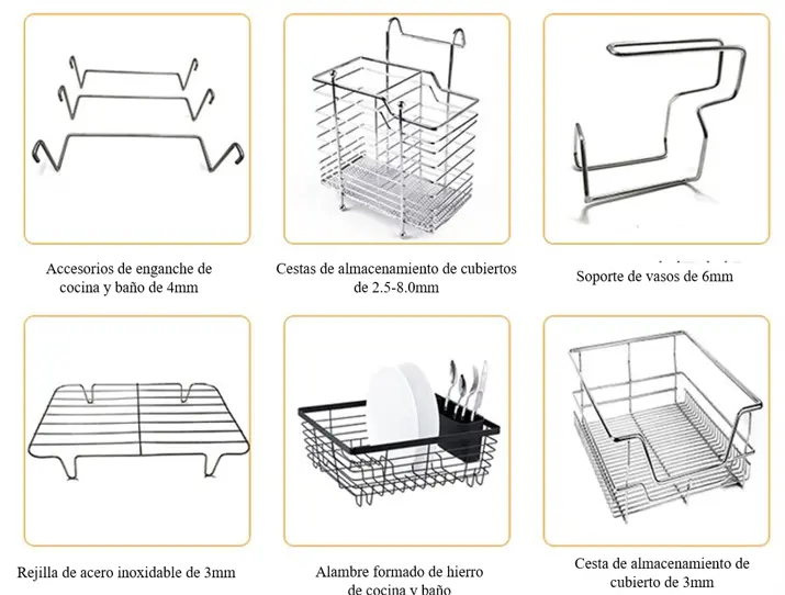 Accesorios doblados de cocina y baño